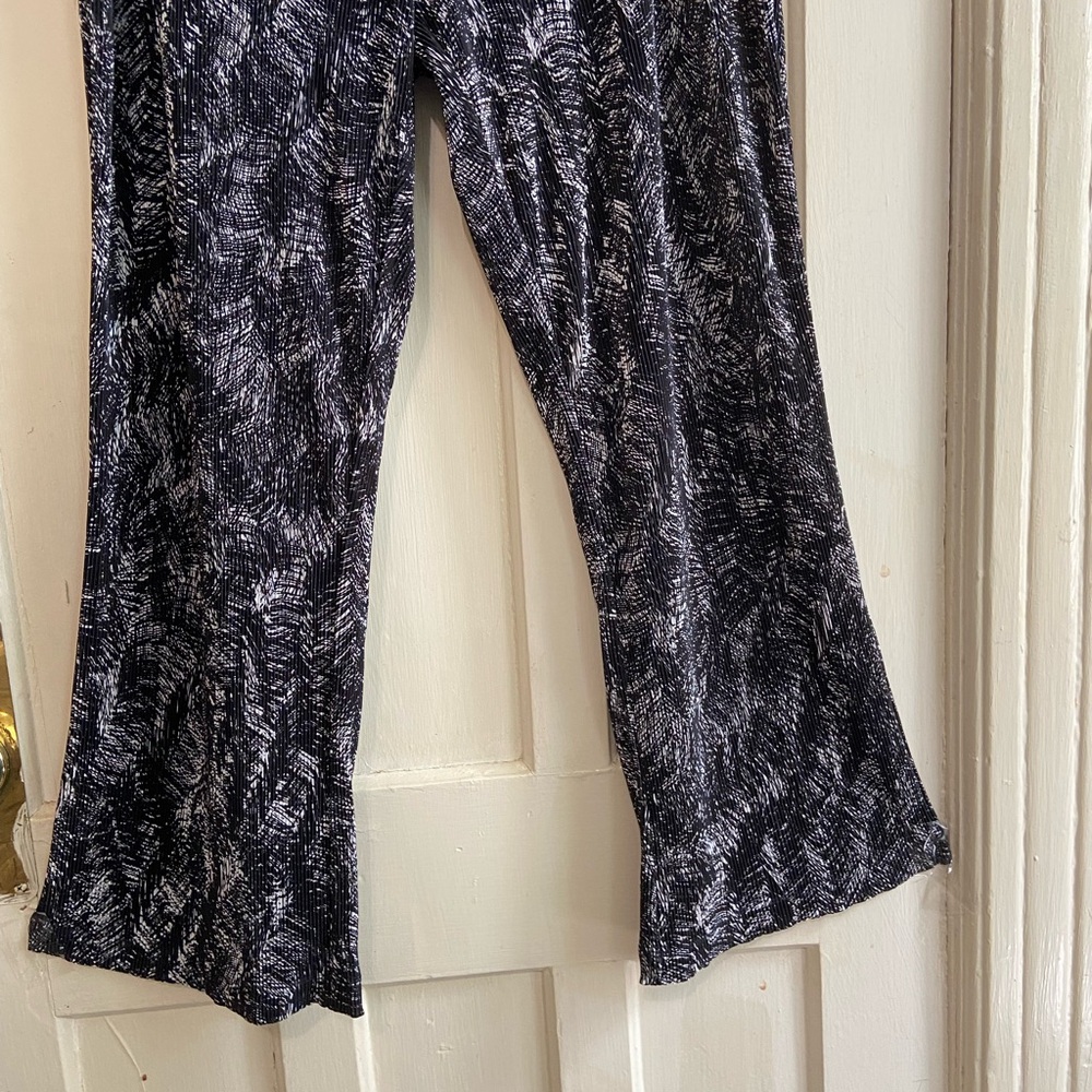 Easywear CHICO'S pull on Black White wide legs New pants 3XL - Picture 7 of 10